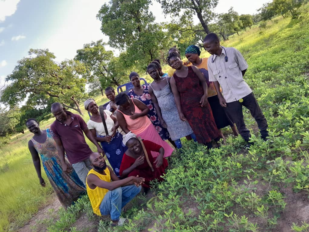 Community members gathered for a restoration planting activity in Tibani